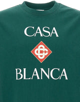 CASABLANCA T-shirt "Classic" GREEN Uomo 