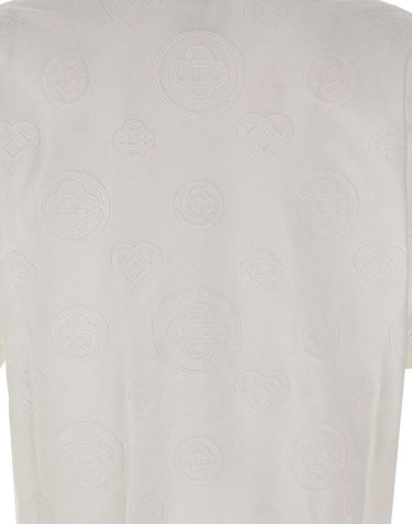 CASABLANCA T-shirt "Applique Monogram" WHITE Uomo 