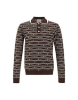 CASABLANCA Polo "Wordmark" BROWN Uomo 