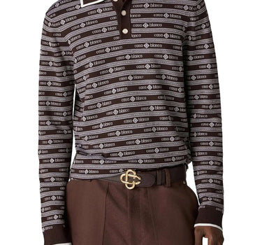 CASABLANCA Polo "Wordmark" BROWN Uomo 