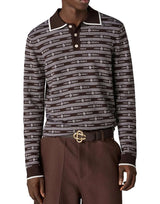 CASABLANCA Polo "Wordmark" BROWN Uomo 