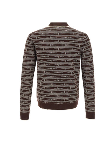 CASABLANCA Polo "Wordmark" BROWN Uomo 