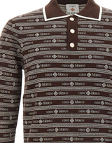 CASABLANCA Polo "Wordmark" BROWN Uomo 