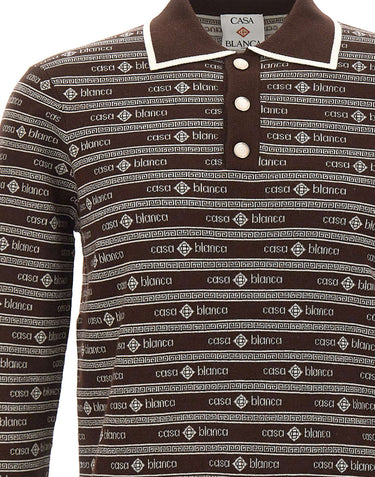 CASABLANCA Polo "Wordmark" BROWN Uomo 