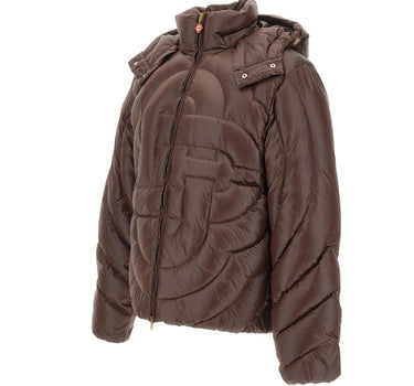 CASABLANCA Piumino trapuntato con logo BROWN Uomo 