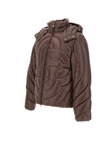 CASABLANCA Piumino trapuntato con logo BROWN Uomo 
