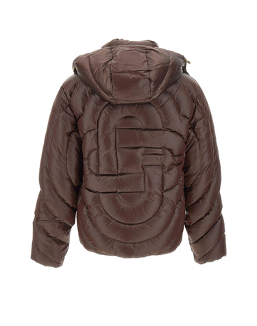 CASABLANCA Piumino trapuntato con logo BROWN Uomo 
