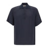 CASABLANCA Polo con monogramma BLUE Uomo 