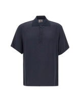 CASABLANCA Polo con monogramma BLUE Uomo 