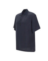 CASABLANCA Polo con monogramma BLUE Uomo 