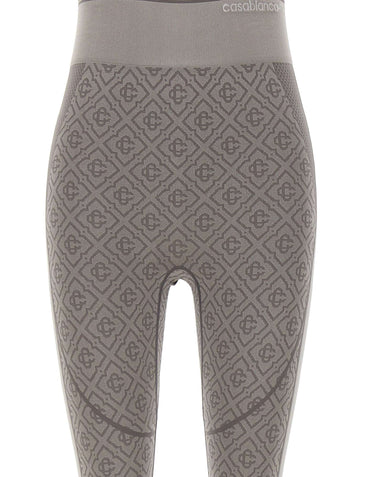 CASABLANCA Leggins senza cuciture con monogramma GREY Donna 