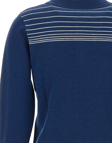 CASABLANCA Polo "Pyramid Jacquard" BLUE Donna 