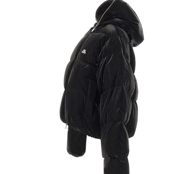 CASABLANCA Piumino corto in nylon laccato BLACK Donna 
