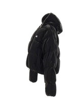 CASABLANCA Piumino corto in nylon laccato BLACK Donna 