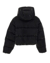 CASABLANCA Piumino corto in nylon laccato BLACK Donna 