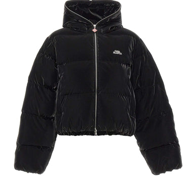CASABLANCA Piumino corto in nylon laccato BLACK Donna 