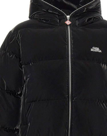 CASABLANCA Piumino corto in nylon laccato BLACK Donna 
