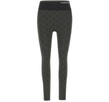 CASABLANCA Leggins monogram senza cuciture GREY Donna 