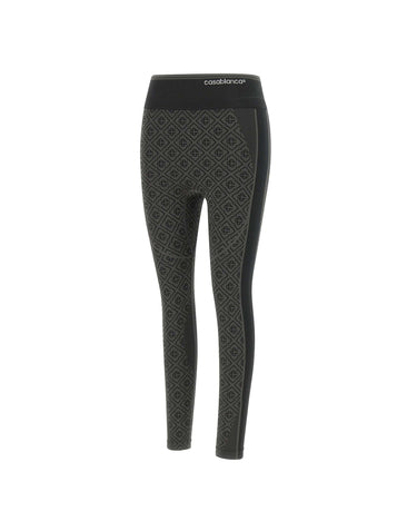 CASABLANCA Leggins monogram senza cuciture GREY Donna 
