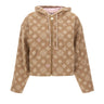 CASABLANCA Felpa in lana monogram con cappuccio BROWN Donna 
