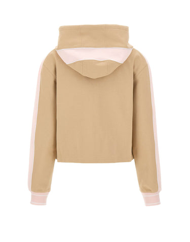 CASABLANCA Felpa in cotone con cappuccio BEIGE Donna 