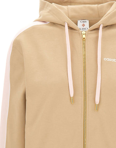 CASABLANCA Felpa in cotone con cappuccio BEIGE Donna 