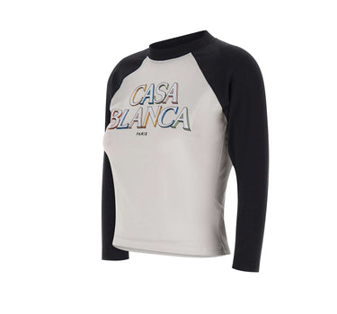 CASABLANCA T-shirt "3D Stacked Logo" WHITE Donna 