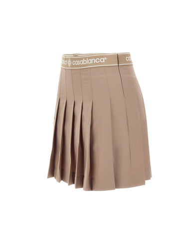 CASABLANCA Gonna a pieghe in lana BEIGE Donna 