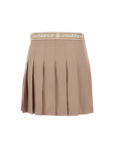 CASABLANCA Gonna a pieghe in lana BEIGE Donna 