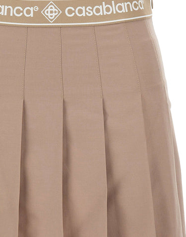 CASABLANCA Gonna a pieghe in lana BEIGE Donna 