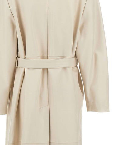 CASSELL Cappotto in pelle "Charlotte" WHITE Donna 