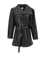 CASSELL Giacca in pelle "Charlotte Short" BLACK Donna 