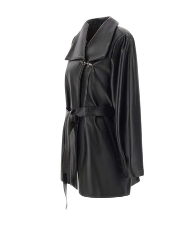CASSELL Giacca in pelle "Charlotte Short" BLACK Donna 