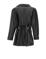CASSELL Giacca in pelle "Charlotte Short" BLACK Donna 