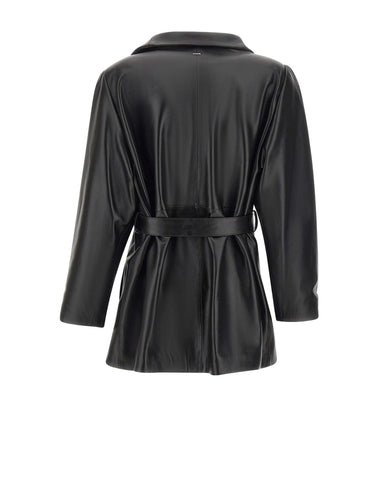 CASSELL Giacca in pelle "Charlotte Short" BLACK Donna 