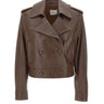 CASSELL Giacca in pelle "Margot Vintage" BROWN Donna 