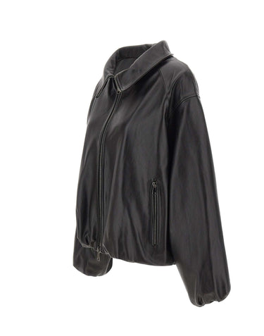 CASSELL Giacca in pelle "Toti Bomber" BLACK Donna 