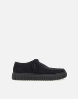CLARKS Stringata "Torhill Lo" in camoscio BLACK Uomo 