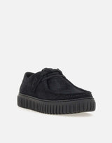 CLARKS Stringata "Torhill Lo" in camoscio BLACK Uomo 