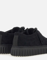 CLARKS Stringata "Torhill Lo" in camoscio BLACK Uomo 