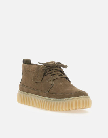 CLARKS "Torhill Lace Hi" GREEN Uomo 