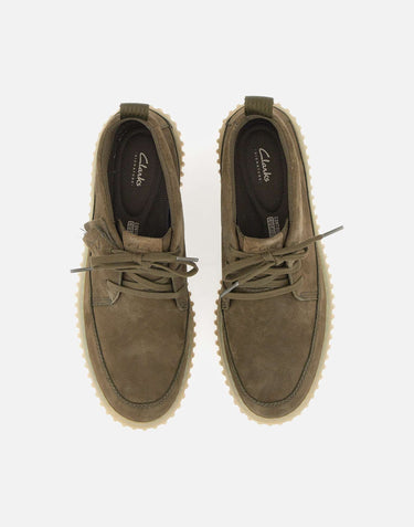 CLARKS "Torhill Lace Hi" GREEN Uomo 