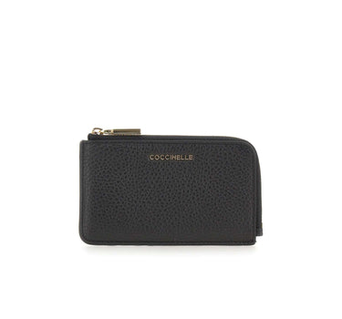 COCCINELLE Portacarte "Metallic Soft" BLACK Donna 