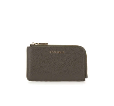 COCCINELLE Portacarte "Metallic Soft" GREEN Donna 