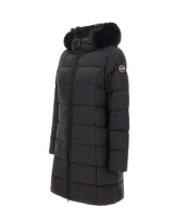 COLMAR ORIGINALS Piumino lungo con ecopelliccia BLACK Donna 
