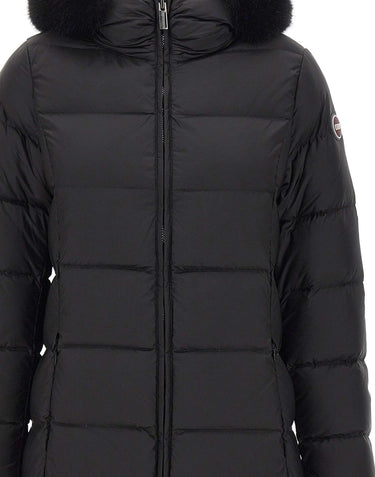 COLMAR ORIGINALS Piumino lungo con ecopelliccia BLACK Donna 