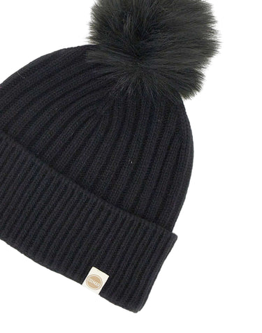 COLMAR ORIGINALS Cappello con pompon BLACK Donna 