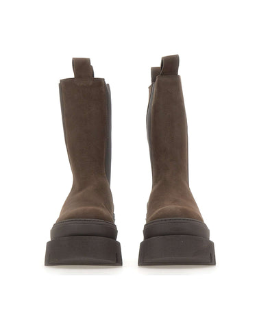 COPENHAGEN STUDIOS Stivali in pelle nabuk BROWN Donna 