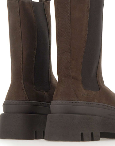 COPENHAGEN STUDIOS Stivali in pelle nabuk BROWN Donna 