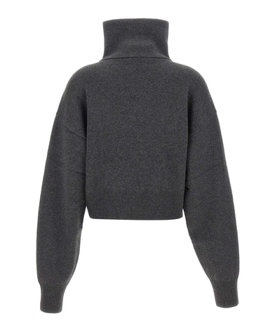COPERNI Maglia crop con zip GREY Donna 